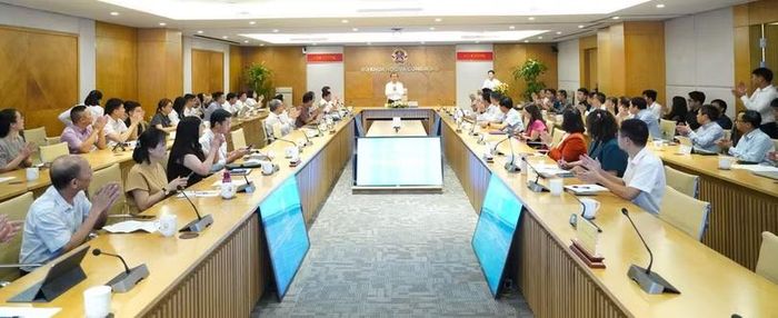 Toàn cảnh Hội thảo về triển khai nhiệm vụ hỗ trợ lãi suất vay của Quỹ Đổi mới công nghệ quốc gia.