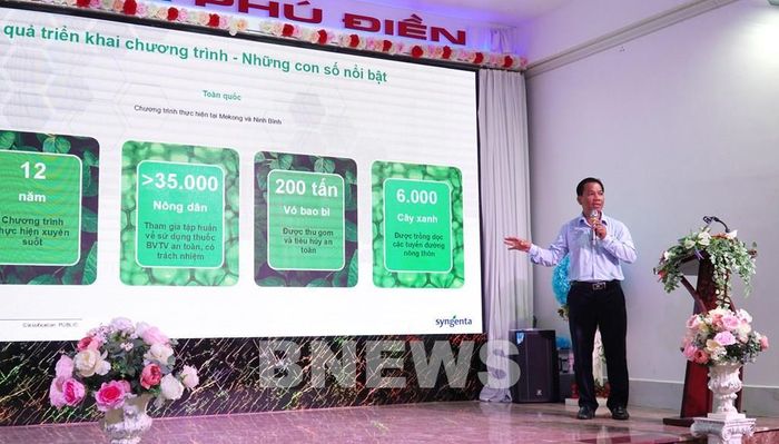 Đại diện công ty TNHH Syngenta Việt Nam trình bày tham luận. Ảnh: Văn Sĩ-TTXVN