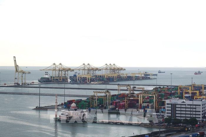 Cảng container tại bang Penang (Malaysia). Ảnh: Bùi Hoàn - PV TTXVN