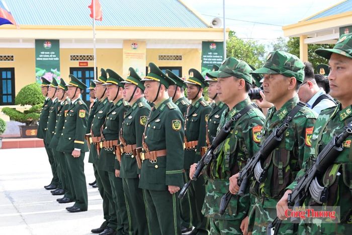 Các chiến sĩ tại màn biểu diễn võ thuật của Bộ đội Biên phòng tỉnh Nghệ An. Ảnh: Nguyên Khánh