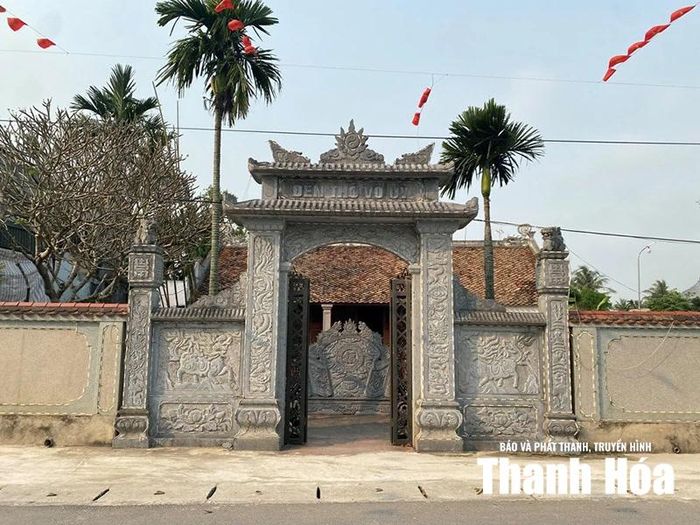 Di tích lịch sử văn hóa đền thờ Võ Uy trên địa bàn xã Trung Chính.