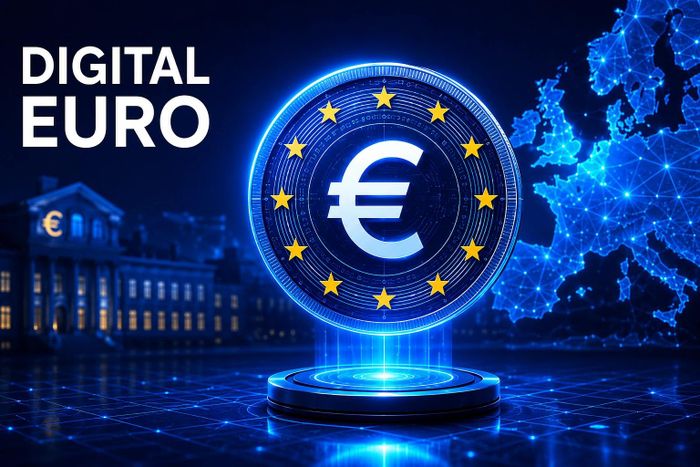 Đồng Euro kỹ thuật số sẽ là phương tiện thanh toán hợp pháp như tiền giấy và tiền xu. Ảnh: Shutterstock.
