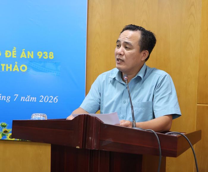  Đại diện Sở Tư pháp tham luận tại Hội thảo. 