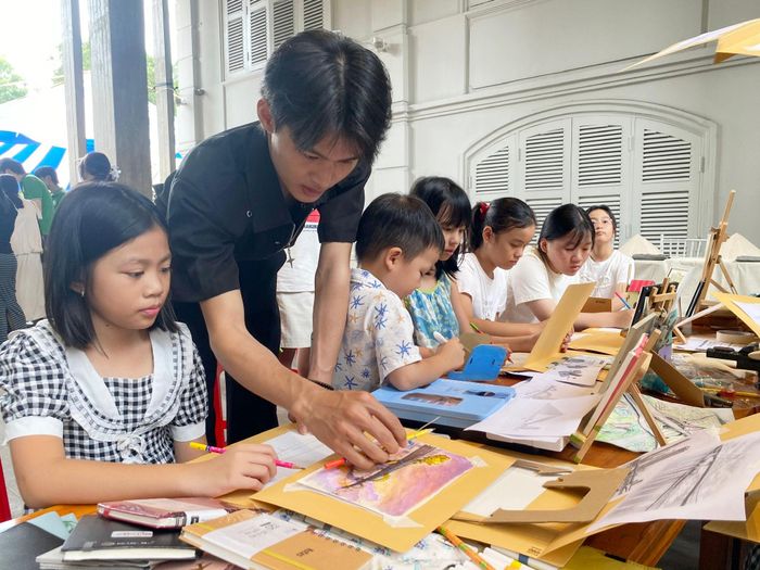 Không gian trải nghiệm mỹ thuật dành cho thiếu nhi tại Bảo tàng Đà Nẵng. Ảnh: KHÁNH LINH