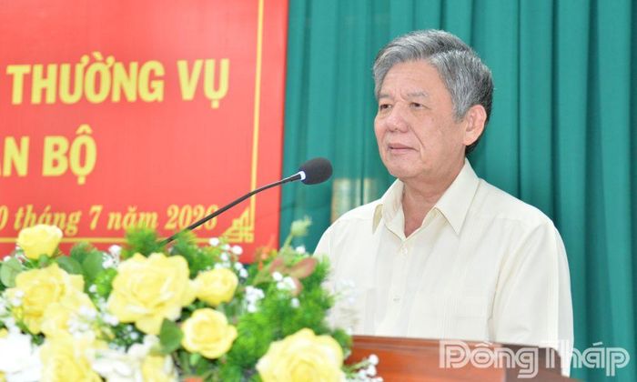 Đồng chí Ngô Chí Cường phát biểu giao nhiệm vụ tại hội nghị.