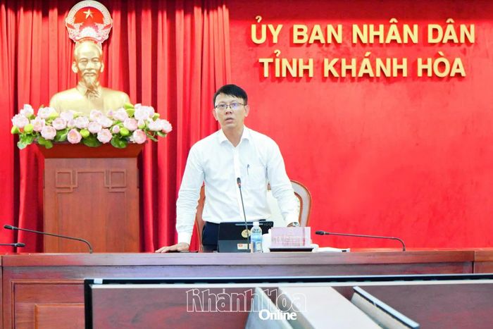 Đồng chí Nguyễn Thanh Hà phát biểu tại buổi làm việc.