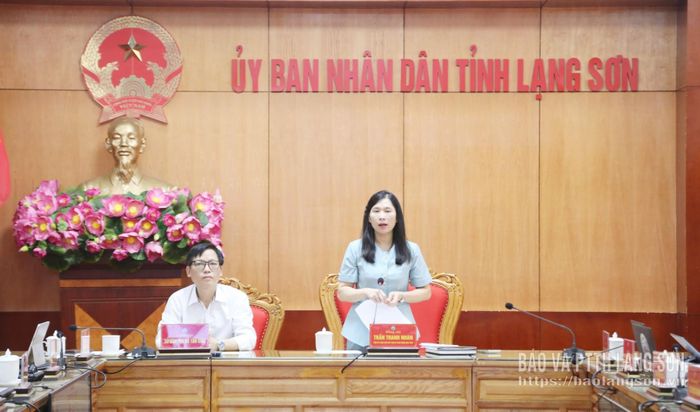 Đồng chí Trần Thanh Nhàn, Phó Chủ tịch UBND tỉnh kết luận cuộc họp