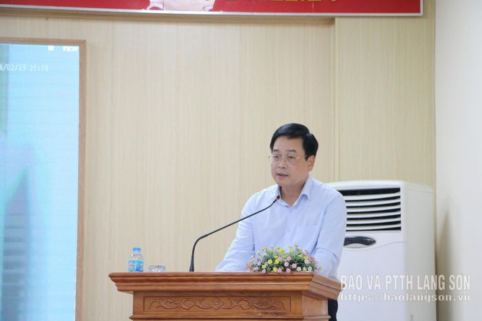Đồng chí Vũ Hoàng Quý, Ủy viên Ban Thường vụ Tỉnh ủy, Chủ nhiệm Ủy ban Kiểm tra Tỉnh ủy phát biểu kết luận hội nghị
