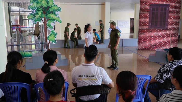 Các thành viên đội tuyển tích cực luyện tập, hoàn thiện các phần thi chuẩn bị cho hội thi khu vực phía Bắc.
