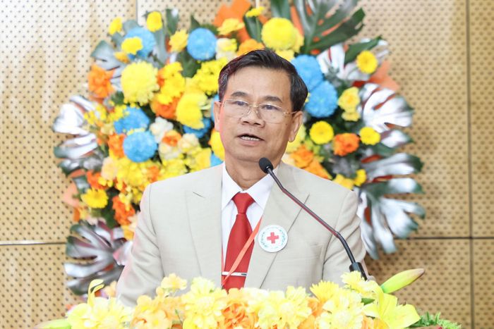 Chủ tịch Hội CTĐ tỉnh Lâm Đồng Nguyễn Quang Minh phát biểu khai mạc đại hội