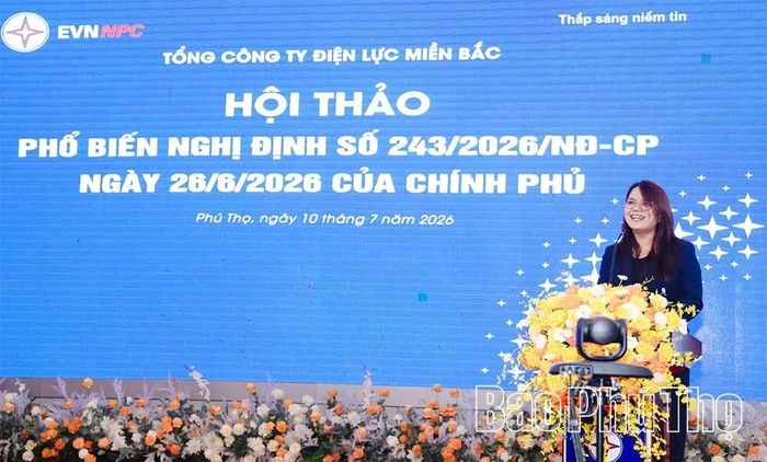Báo cáo viên trình bày, giới thiệu nội dung cơ bản Nghị định số 243 của Chính phủ.