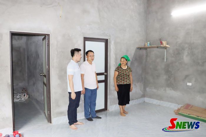 Căn nhà mới kiên cố của bà Hà Thị Hinh, bản Chiềng Manh, xã Mường Bang.
