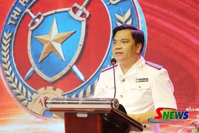 Lãnh đạo Thi hành án dân sự tỉnh Sơn La phát biểu tại Lễ kỷ niệm.