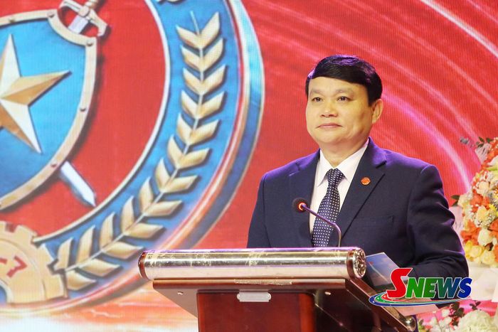 Đồng chí Đặng Ngọc Hậu phát biểu tại Lễ kỷ niệm.