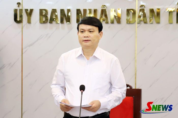 Đồng chí Đặng Ngọc Hậu phát biểu kết luận tại cuộc làm việc. 