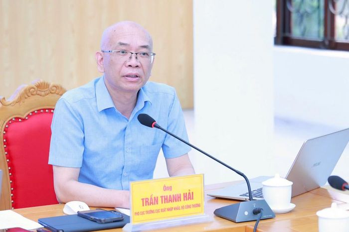 Ông Trần Thanh Hải - Phó Cục trưởng Cục Xuất nhập khẩu đánh giá Lạng Sơn là địa phương có nhiều lợi thế để phát triển logistics. (Ảnh: Đoàn công tác cung cấp)