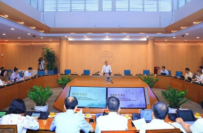 Chủ tịch UBND TP. Hà Nội Vũ Đại Thắng chủ trì cuộc họp