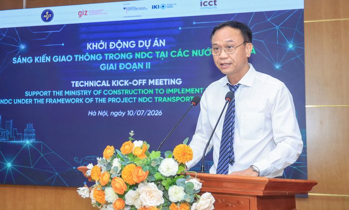 Ông Ngô Anh Tuấn, Giám đốc Học viện Chiến lược, bồi dưỡng cán bộ xây dựng, nhấn mạnh vai trò của Dự án NDC-TIA II trong thúc đẩy chuyển đổi xanh ngành giao thông.