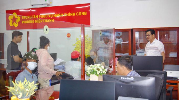 Trung tâm Phục vụ Hành chính công phường Hiệp Thành (tỉnh Cà Mau).