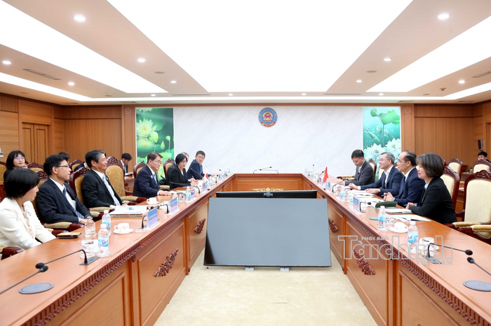 Quang cảnh buổi tiếp. Ảnh: Đức Minh
