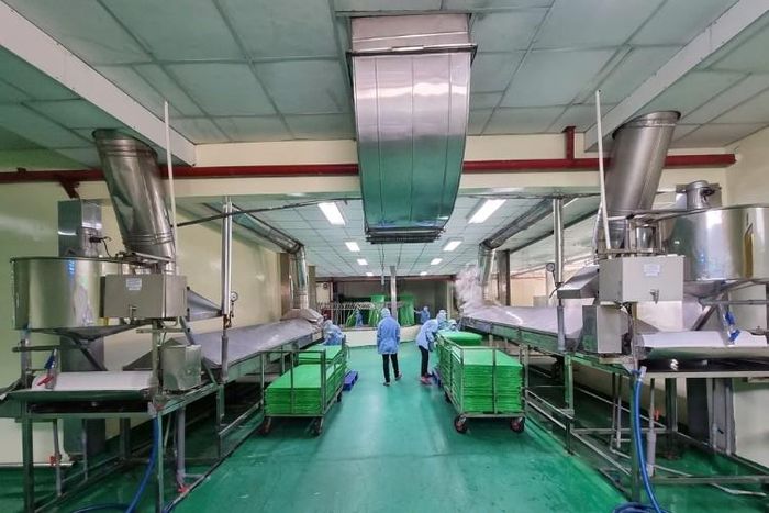 Doanh nghiệp làng nghề bánh tráng Phú Hòa Đông đầu tư dây chuyền sản xuất hiện đại, góp phần nâng cao năng suất và chất lượng sản phẩm.