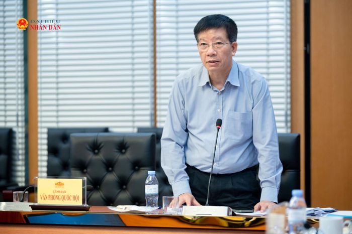 Phó Chủ nhiệm Văn phòng Quốc hội Phạm Đình Toản phát biểu. Ảnh: Phạm Thắng