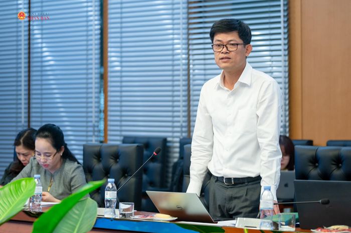 Cục trưởng Cục Quản trị Phạm Đức Thảo phát biểu. Ảnh: Phạm Thắng