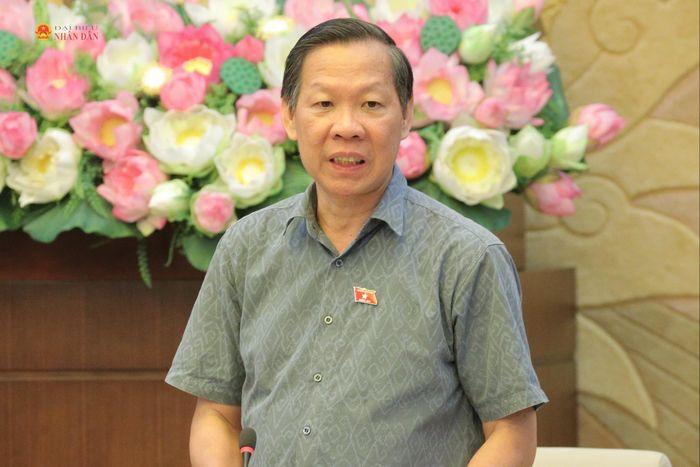 Chủ nhiệm Ủy ban Kinh tế và Tài chính Phan Văn Mãi phát biểu kết luận nội dung thảo luận