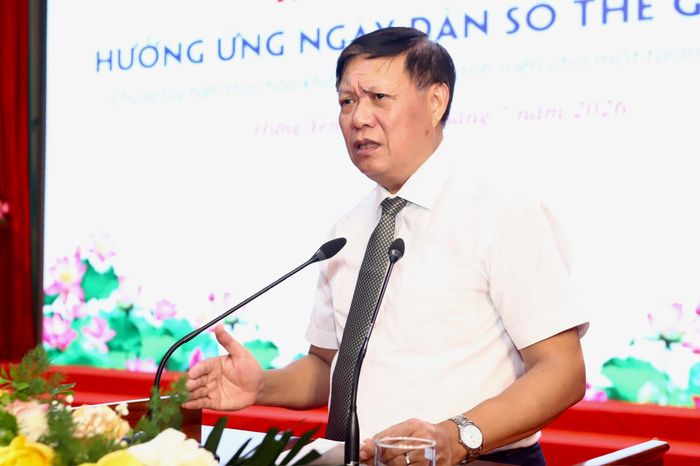 Thứ trưởng Bộ Y tế Đỗ Xuân Tuyên phát biểu tại buổi lễ. Ảnh: Bộ Y tế