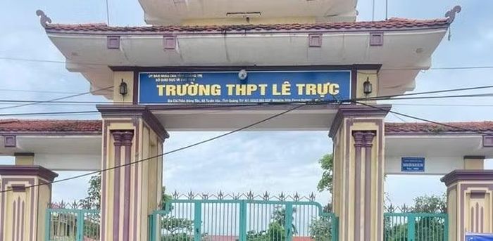 Trường THPT Lê Trực nơi đang được xác minh làm rõ có hay không việc vi phạm quy chế thi trong kỳ thi vừa qua.