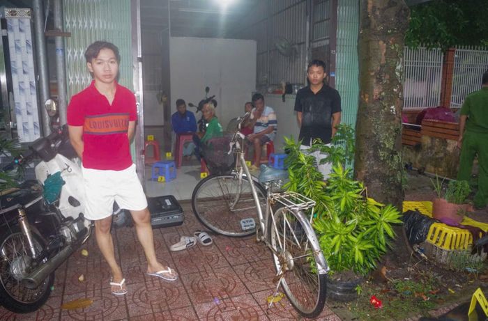 Hiện trường nơi xảy ra vụ án mạng.