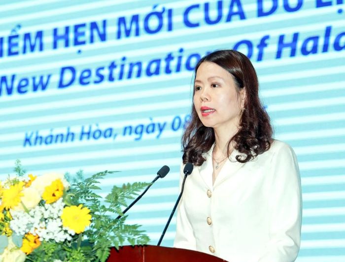 Bà Nguyễn Minh Hằng, Thứ trưởng Bộ Ngoại giao phát biểu khai mạc hội nghị.