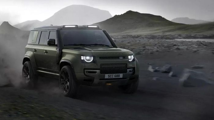 Land Rover Defender 2027 phiên bản Vertex với ngoại hình hầm hố. Ảnh: Land Rover.