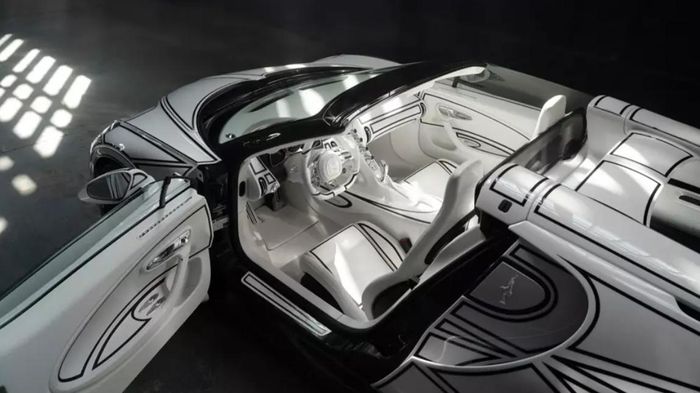 Nội thất của W16 Mistral Blanc Éternel. Ảnh: Bugatti.