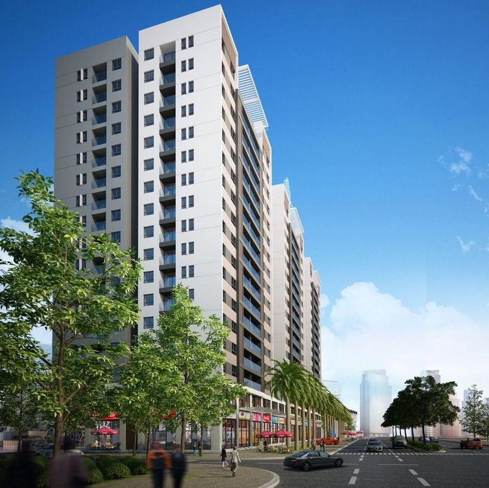 Phối cảnh tổng thể Khu dân cư Sông Đà IDC Tower do Công ty CP ANI làm chủ đầu tư. Ảnh: ani.vn