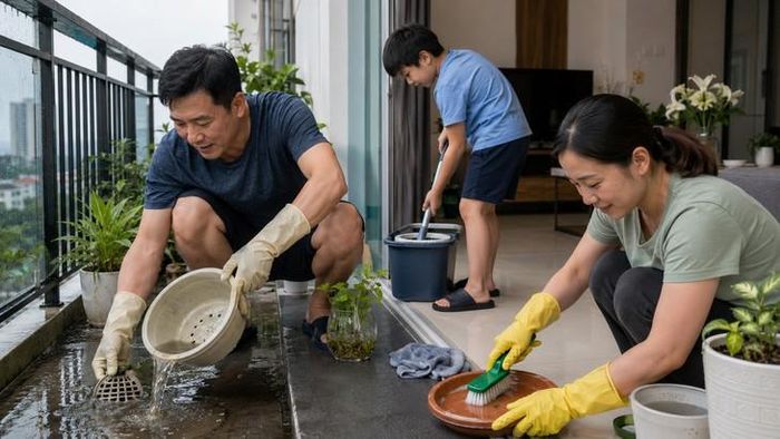 Mỗi gia đình nên dành 10 phút mỗi tuần để đổ bỏ nước đọng, cọ rửa khay chậu và loại bỏ nơi lăng quăng phát triển