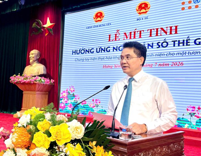 Ông Lê Quang Hòa - Phó Chủ tịch UBND tỉnh Hưng Yên phát biểu.