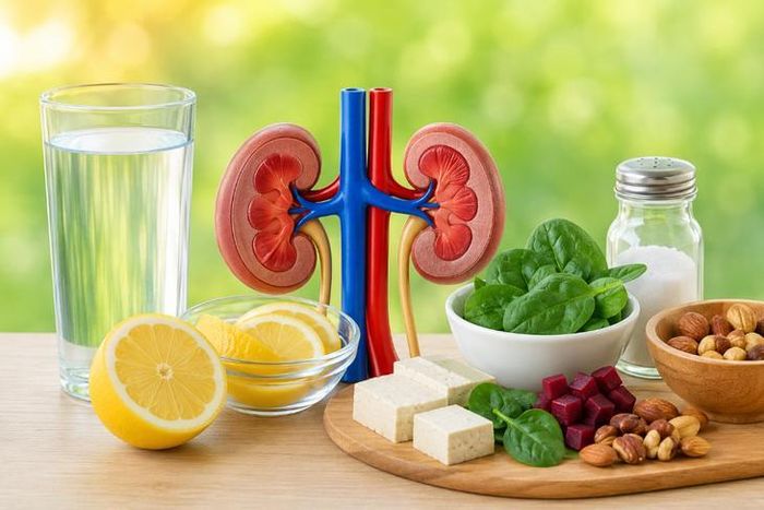Duy trì đủ nước, bổ sung chanh tươi hợp lý, giảm lượng muối, đảm bảo đủ canxi từ thực phẩm và kiểm soát lượng oxalat trong khẩu phần là những biện pháp đơn giản đã được chứng minh giúp giảm nguy cơ hình thành sỏi thận.