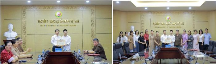PGS.TS Nguyễn Quốc Huy, Giám đốc Học viện ghi nhận và biểu dương tinh thần dũng cảm, trách nhiệm của sinh viên Bùi Trường Giang.