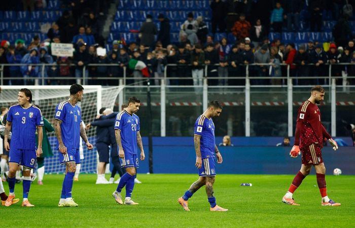  Italy liên tục vắng mặt tại World Cup. Ảnh: Reuters 