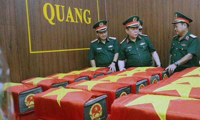 Hài cốt liệt sĩ được tìm thấy, quy tập tại Công viên Lê Thị Riêng