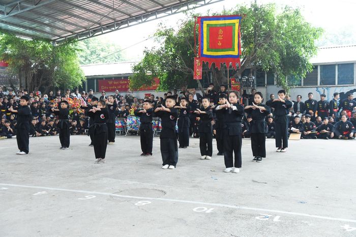 Hà Nội sở hữu kho tàng võ học đồ sộ với hàng chục môn phái và hàng trăm câu lạc bộ. Trong ảnh: Trình diễn võ thuật cổ truyềncủa môn phái Nam Hồng Sơn