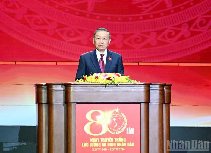 Tổng Bí thư, Chủ tịch nước Tô Lâm phát biểu tại Lễ kỷ niệm. (Ảnh: Duy Linh)