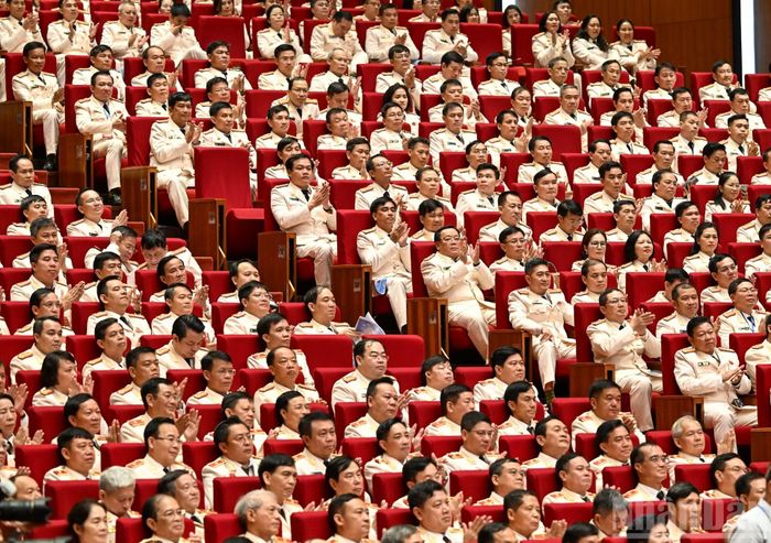 Các đại biểu dự Lễ kỷ niệm 80 năm Ngày truyền thống lực lượng An ninh nhân dân (12/7/1946-12/7/2026) và đón nhận Huân chương Sao Vàng.