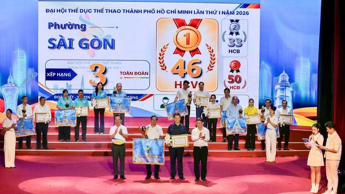 Phường Sài Gòn đứng thứ ba với 46 huy chương vàng.