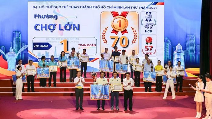 Phường Chợ Lớn xếp hạng nhất toàn đoàn với 70 huy chương vàng.