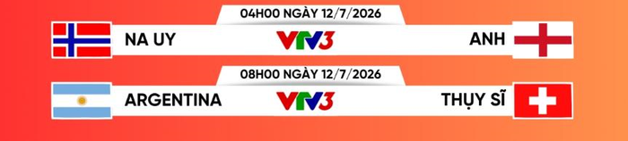 Lịch thi đấu World Cup 2026 ngày 12-7. Ảnh chụp màn hình