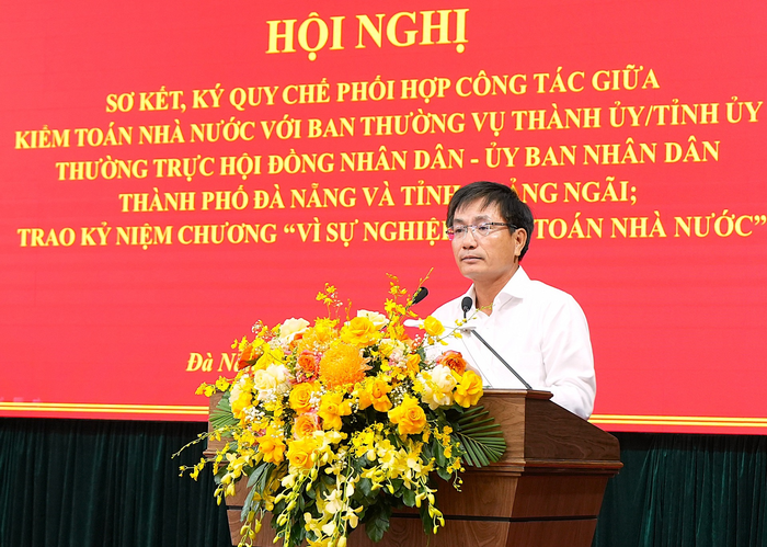  Đồng chí Nguyễn Ngọc Sâm, Phó chủ tịch UBND tỉnh Quảng Ngãi phát biểu.