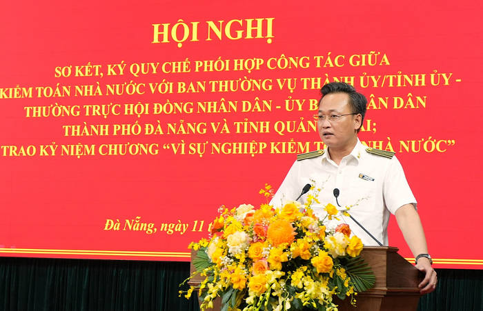  Tổng Kiểm toán nhà nước Nguyễn Hữu Nghĩa phát biểu.