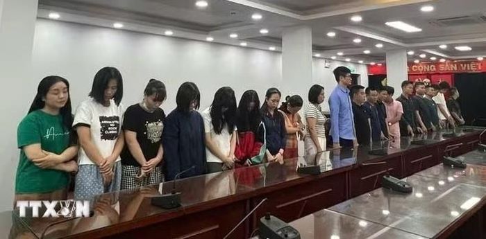Các bị can liên quan trong vụ án. Ảnh: TTXVN